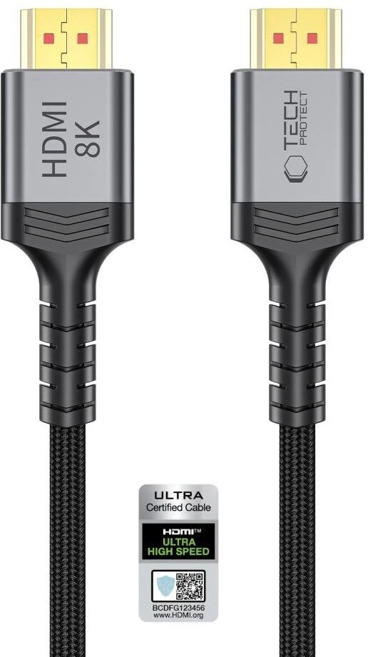 „Tech-Protect UltraBoost HDMI 2.1 4K 120HZ / 8K 60HZ“ kabelis, 100 cm - juodas