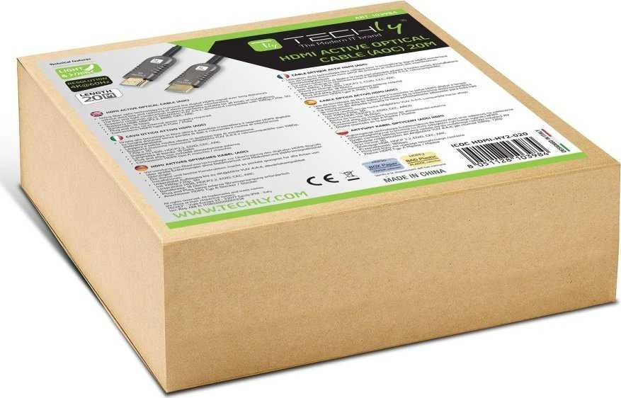 „Techly“ HDMI - HDMI kabelis 20 m, juodas (ICOC-HDMI-HY2-020)