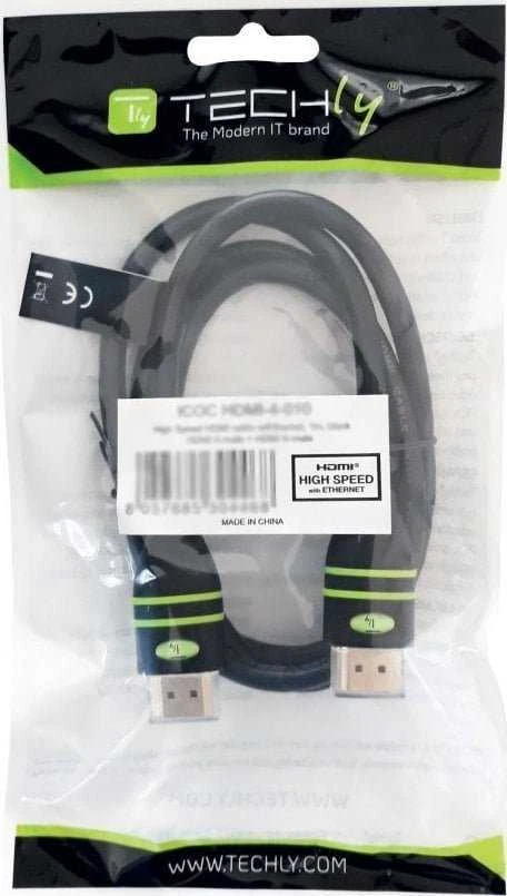 Techly 2.0m HDMI-A M/M HDMI kabelis 2 m HDMI A tipo (standartinis) Juoda