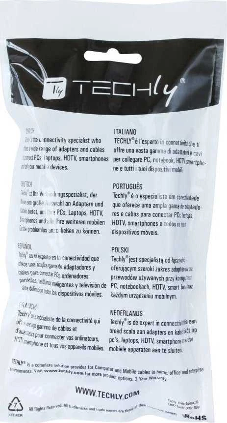 Techly 2.0m HDMI-A M/M HDMI kabelis 2 m HDMI A tipo (standartinis) Juoda