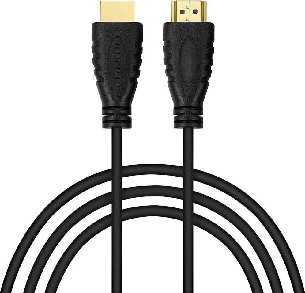 Techly HDMI laidas su juodais antgaliais