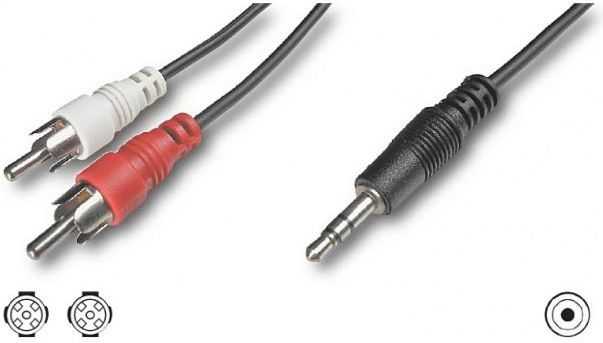 Wentronic TECHLY 504402 Techly Audio stereo laidas, lizdas 3,5 mm iki 2x RCA M/M 50 cm