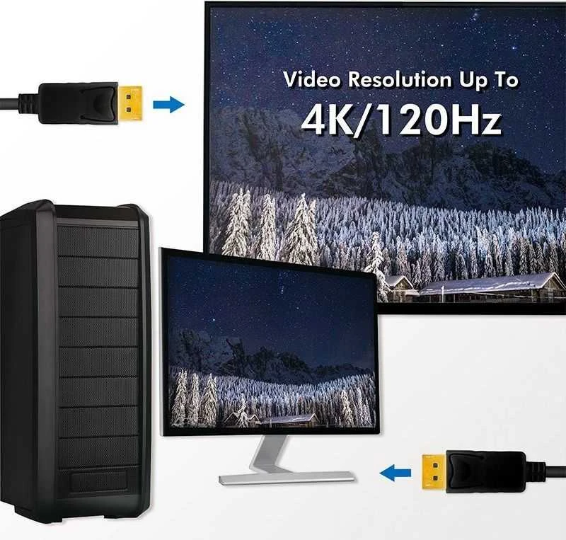 TECHLY Audio/Video laidas DisplayPort 8K M/M 2m Juodas