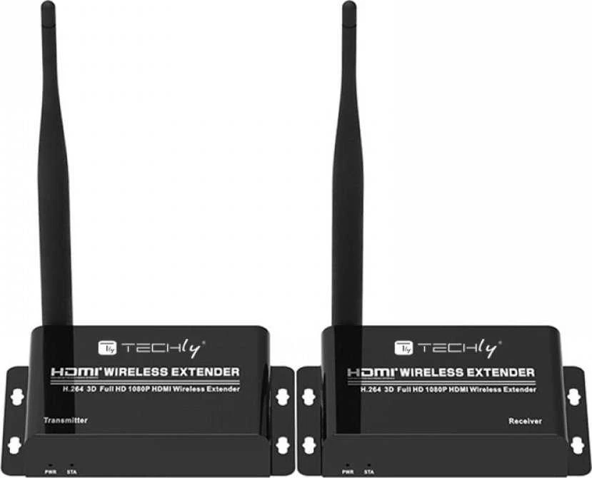 TECHLY 50m Wireless HDMI Extender Full HD 1080p 60Hz