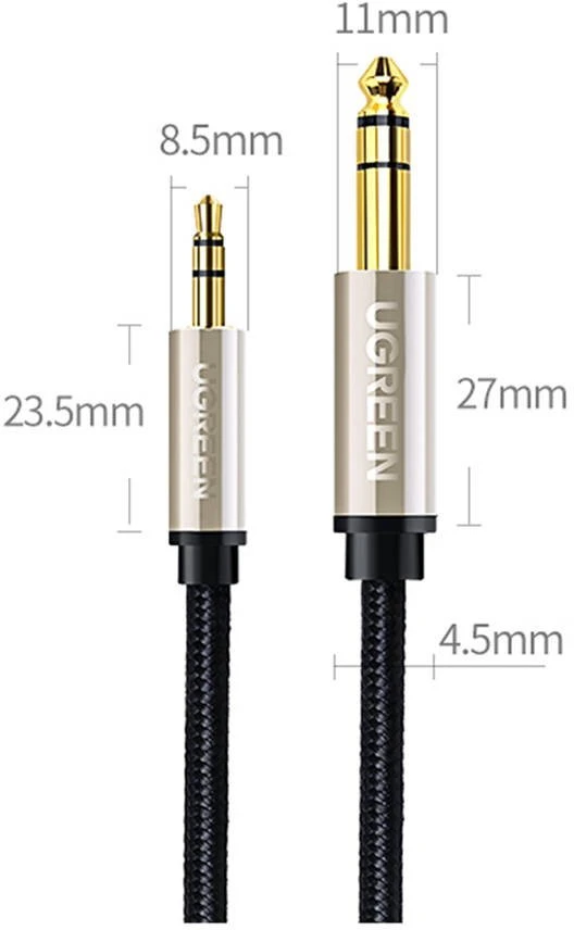UGREEN AV127 kabelis - 3.5 mm lizdas TRS - 2 m (pilka)