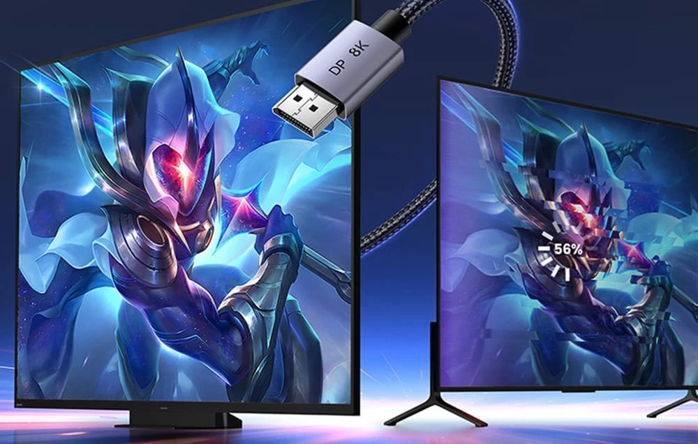 Kabelis DisplayPort 1.4 Ugreen DP120, 8K 60Hz, 32.4Gbps, 1m (juoda)