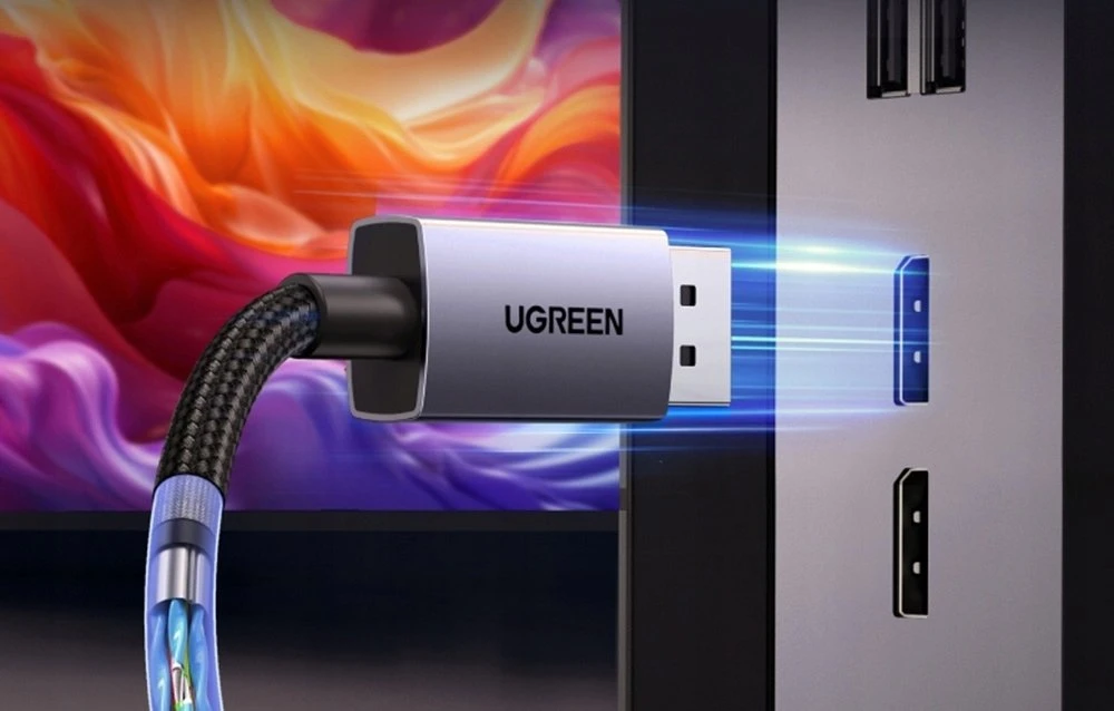 DisplayPort kabelis DP - DP 2.1 16K@60Hz 1m 80Gbps DP131 UGREEN