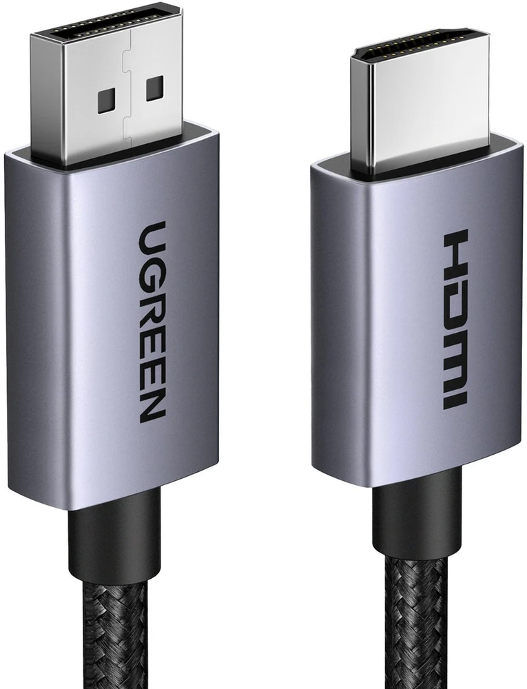 Kabelis DisplayPort (DP) kištukas - HDMI kištukas vienpusis 4K@30Hz 3m juodas DP125 UGREEN