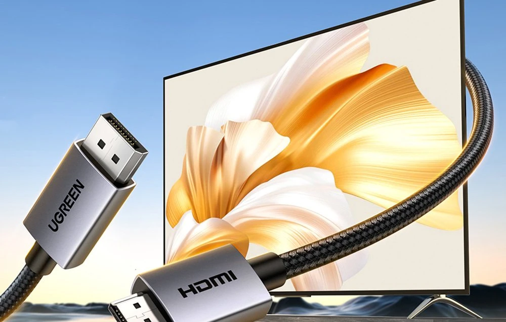 Kabelis DisplayPort (DP) kištukas - HDMI kištukas vienpusis 4K@30Hz 3m juodas DP125 UGREEN
