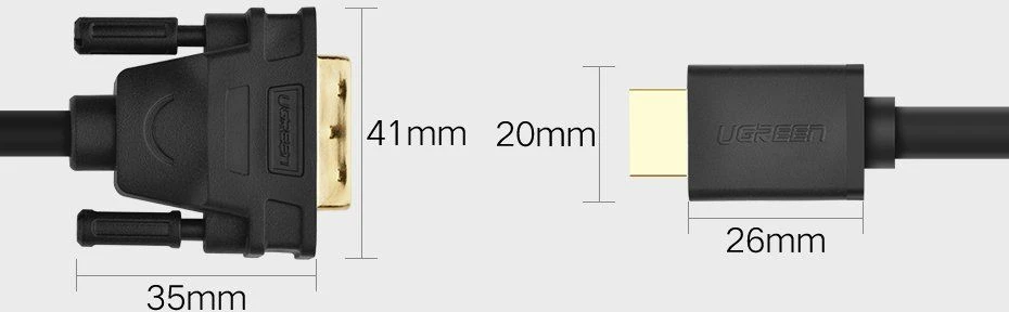 UGREEN HDMI - DVI kabelis 4K 1m