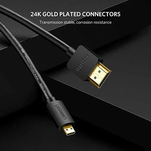 UGREEN Micro HDMI - HDMI kabelis 4K 3D 1m