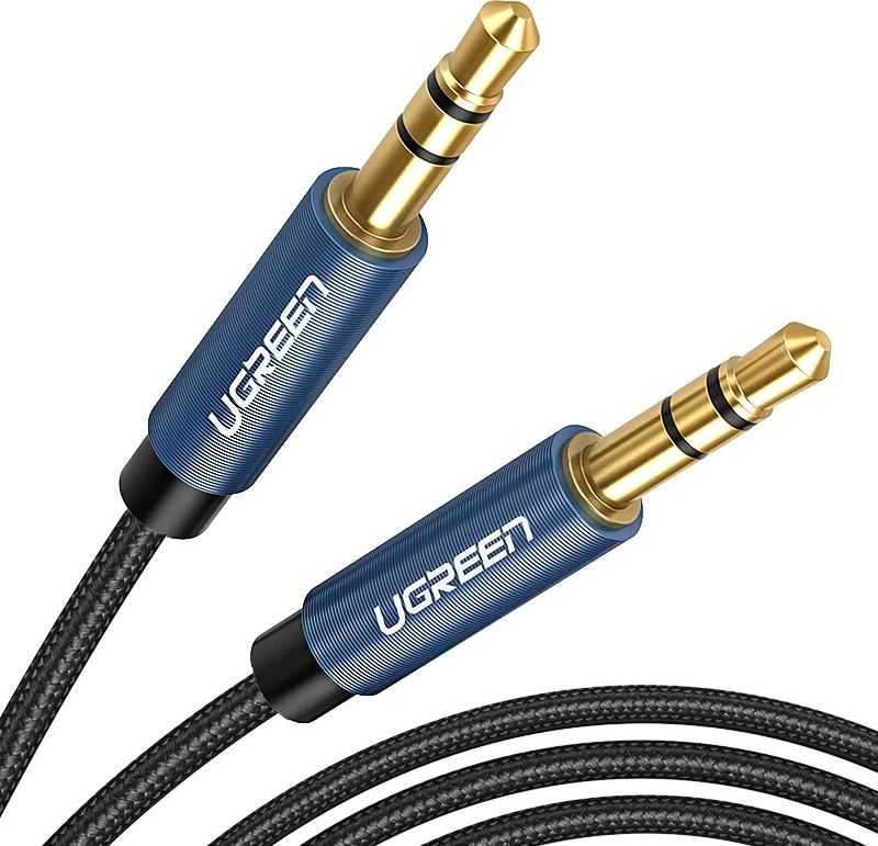 UGREEN mini lizdas 3.5 mm AUX kabelis 1.5 m mėlynas