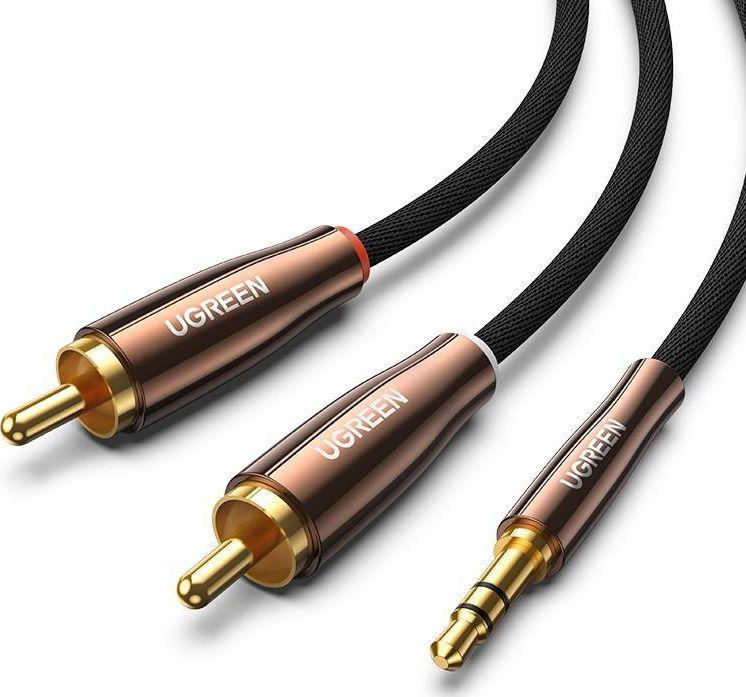 UGREEN AV170 kabelis 2x RCA Cinch kištukai - 3.5mm kištukas 1m