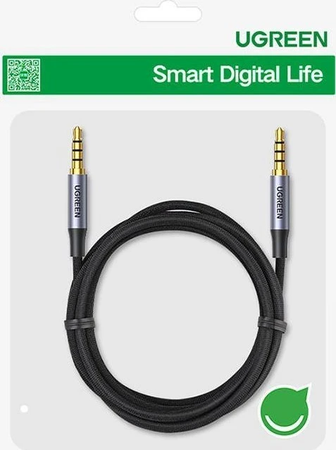 UGREEN 3.5 mm lizdo kabelis AUX 1.5 m (pilkas)