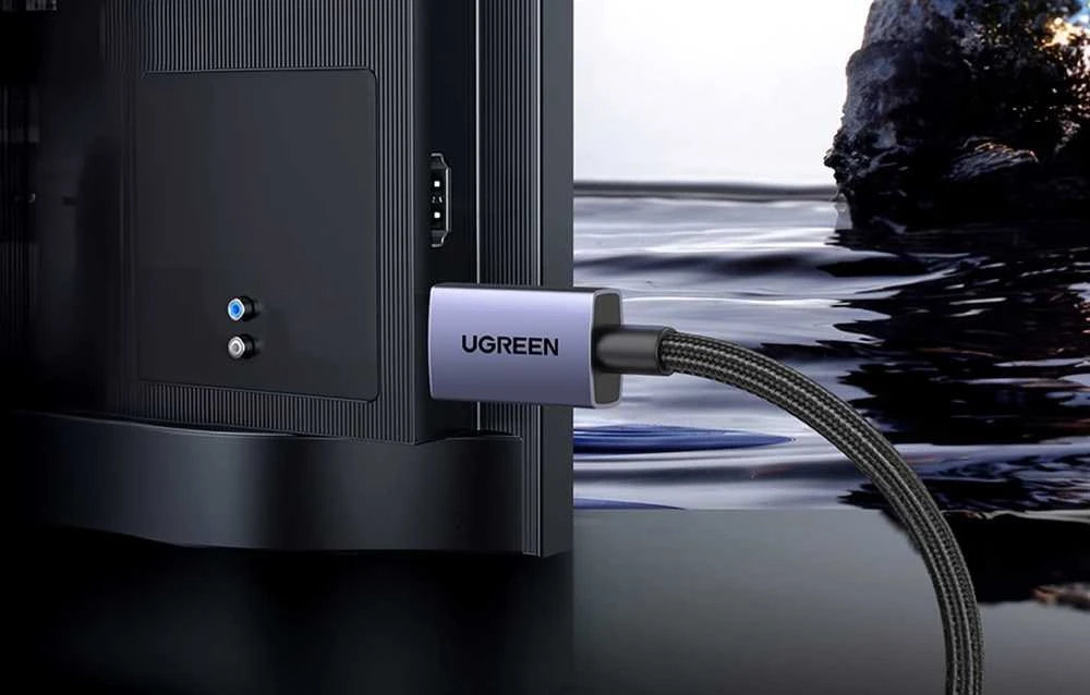 Ugreen DP118 DisplayPort 2.1 cable 2m - pilkos spalvos
