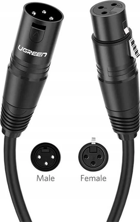 XLR lizdas XLR kištukinis kabelis UGREEN 20710B - 2m (juodas)