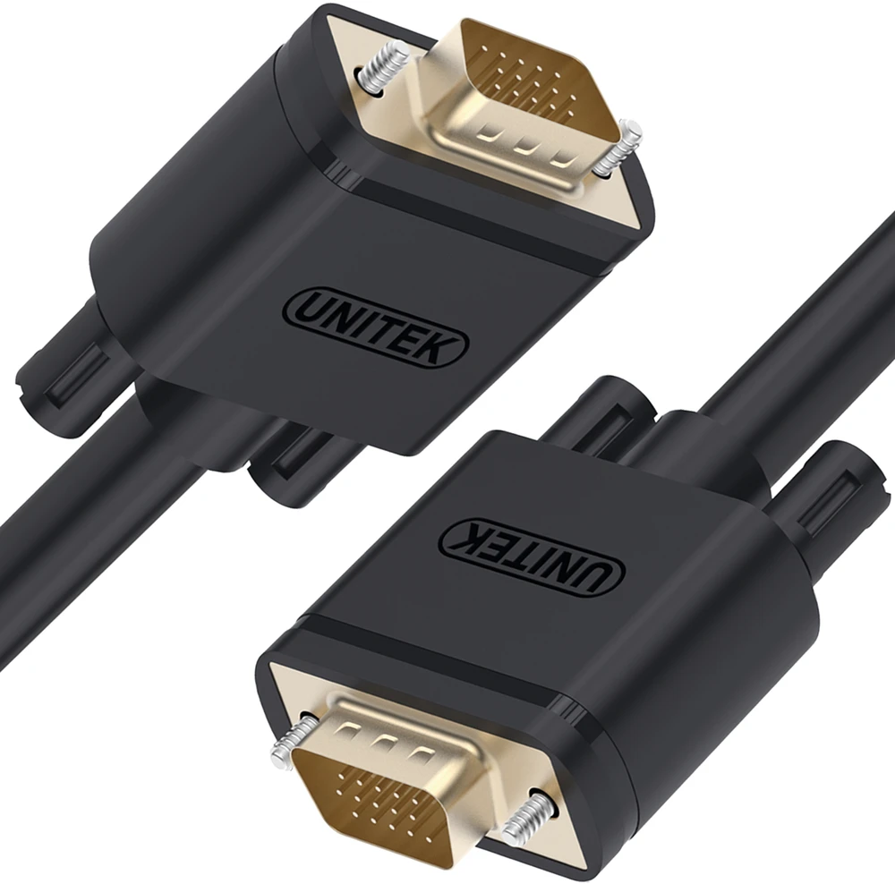 Unitek VGA laido su auksinėmis jungtimis galai