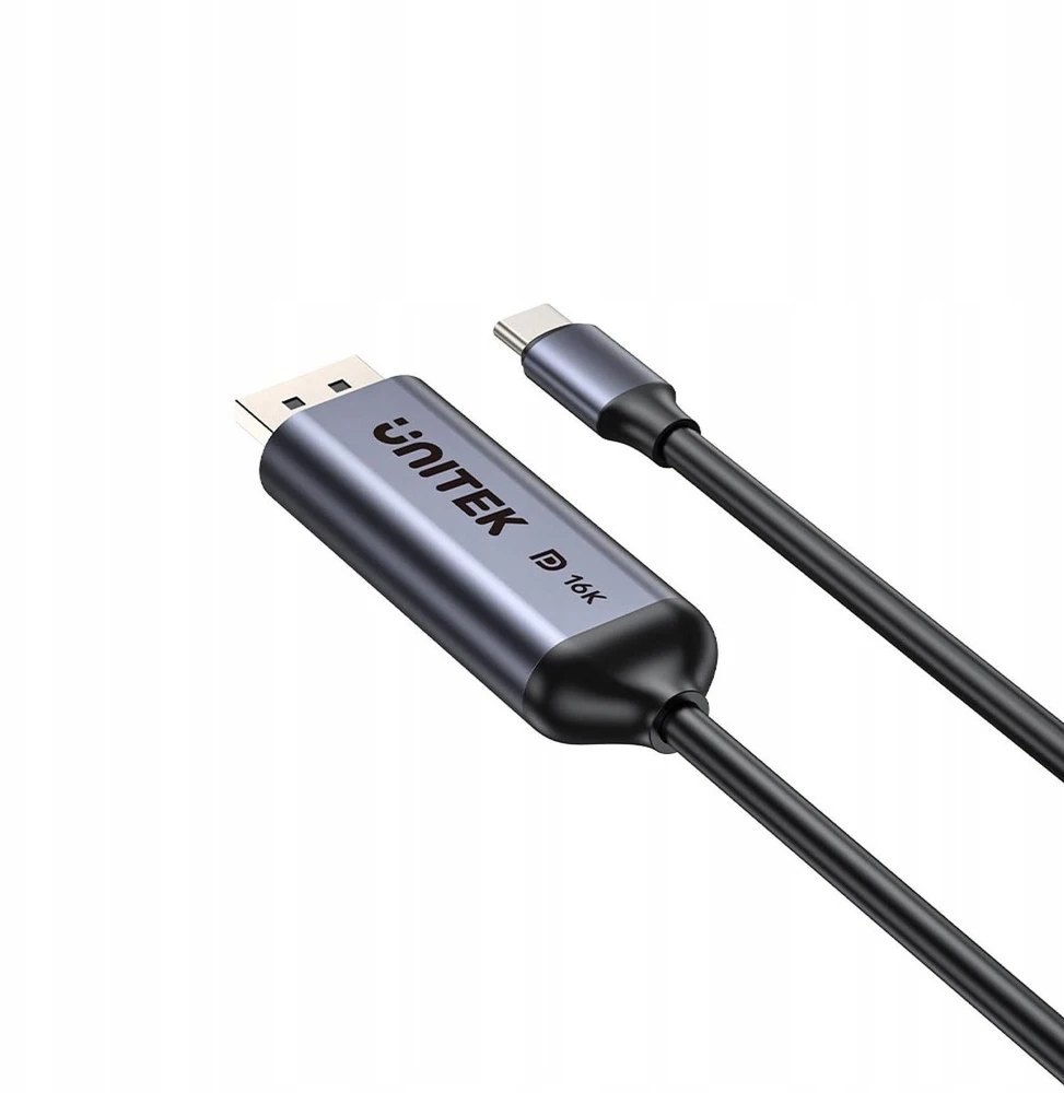 Unitek dvikryptis kabelis USB-C - DisplayPort 16K | 80Gbps | HDR | 1,8 m