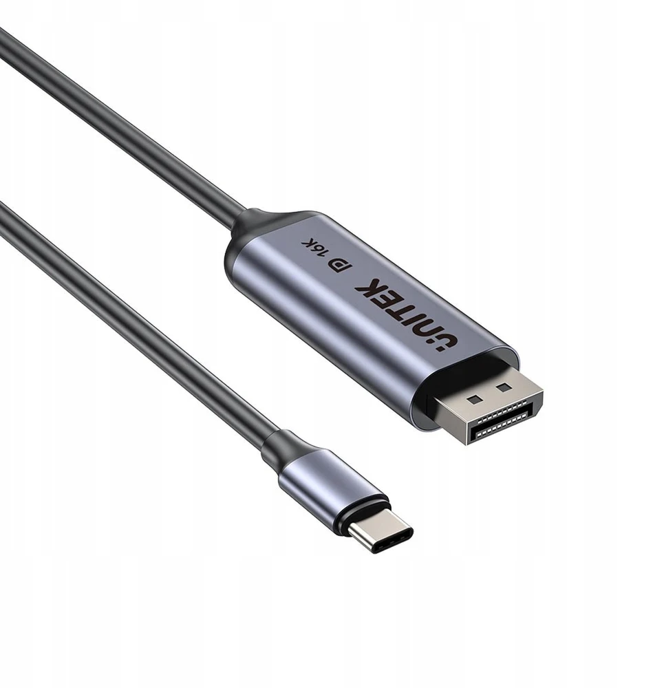 Unitek dvikryptis kabelis USB-C - DisplayPort 16K | 80Gbps | HDR | 1,8 m