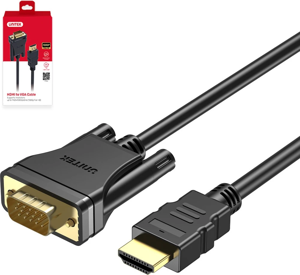 Unitek Kabelis HDMI ir VGA, FullHD 60Hz, 2 m