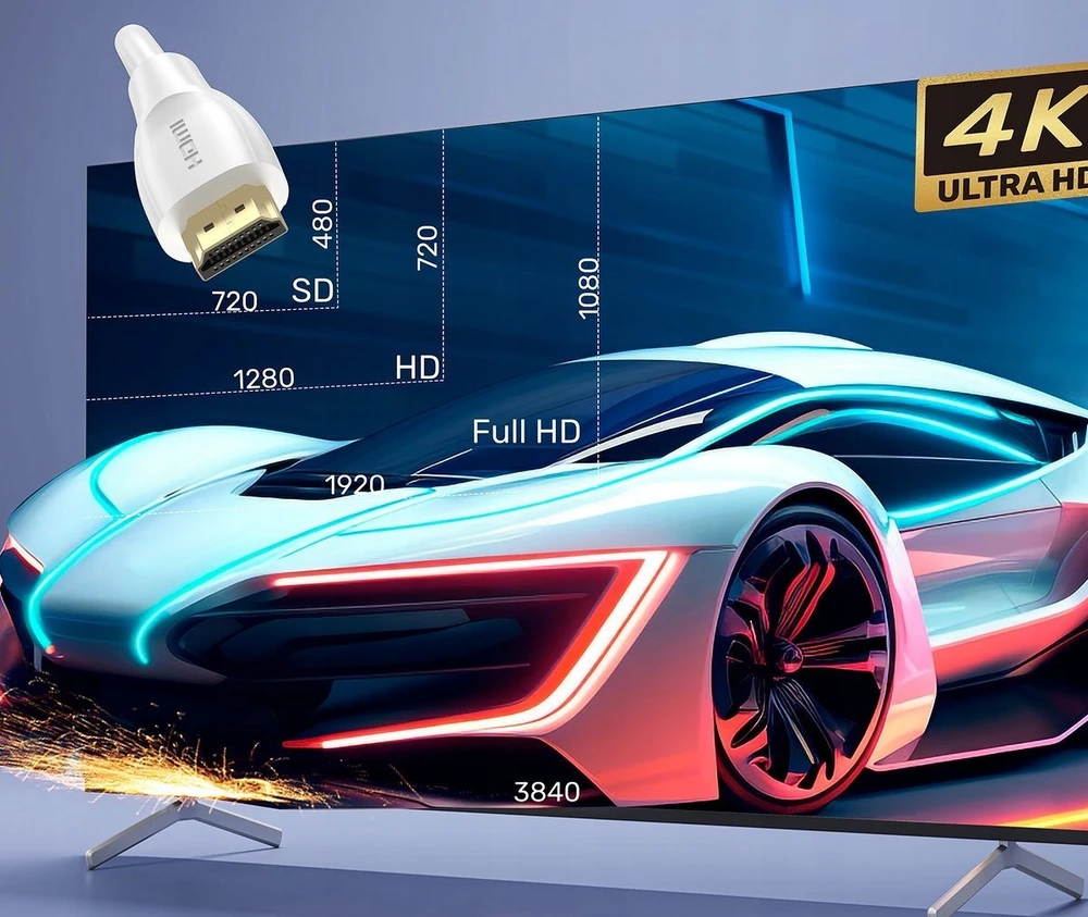 Unitek Kabelis HDMI 2.0 4K balta 0.3m