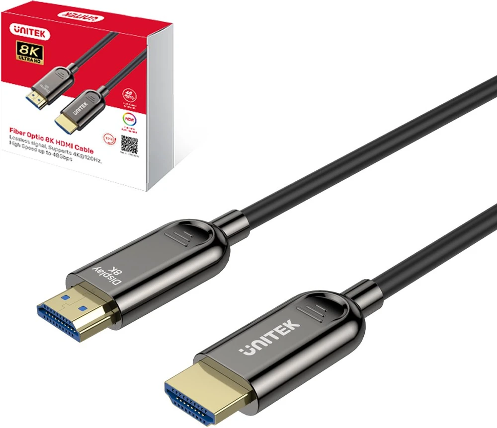 Unitek optinis kabelis HDMI 2.1 AOC 8K 120Hz 15m
