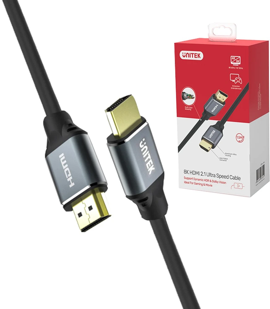 UNITEK C137w Unitek kabelis HDMI 2.1 8K UHD 120Hz 1.5M C137W