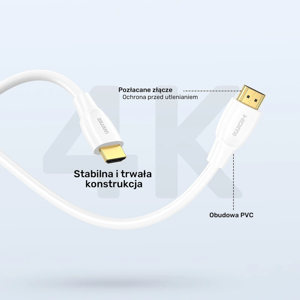 Unitek HDMI 2.1 8K HDR balta 1,8m