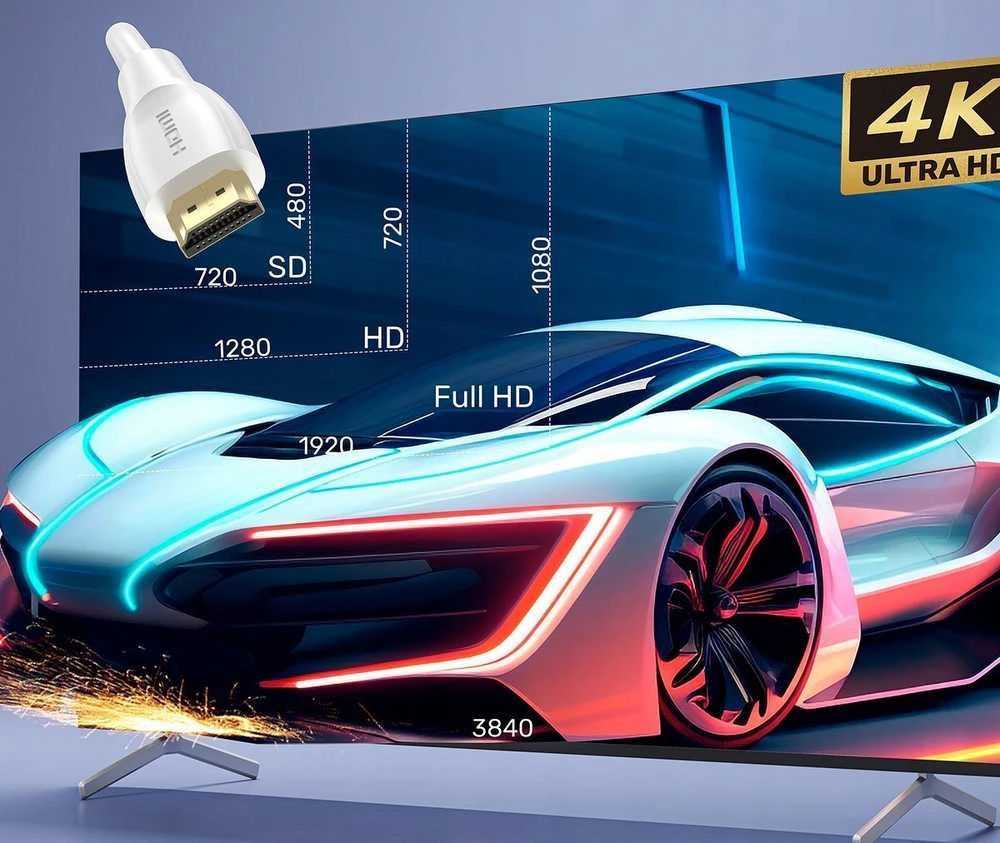 Unitek HDMI 2.0 4K kabelis baltas 2m