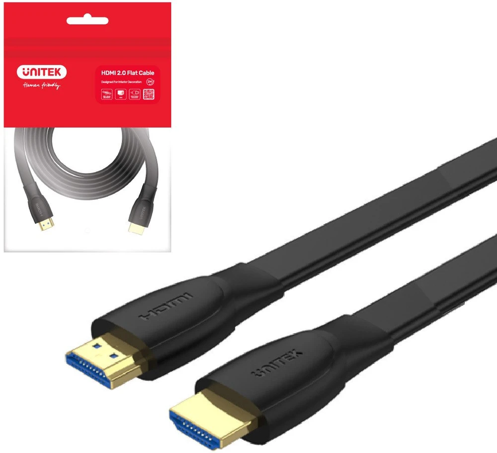 UNITEK HDMI CABLE 2.0 4K60HZ,BLAT,2M,C11063BK-2M