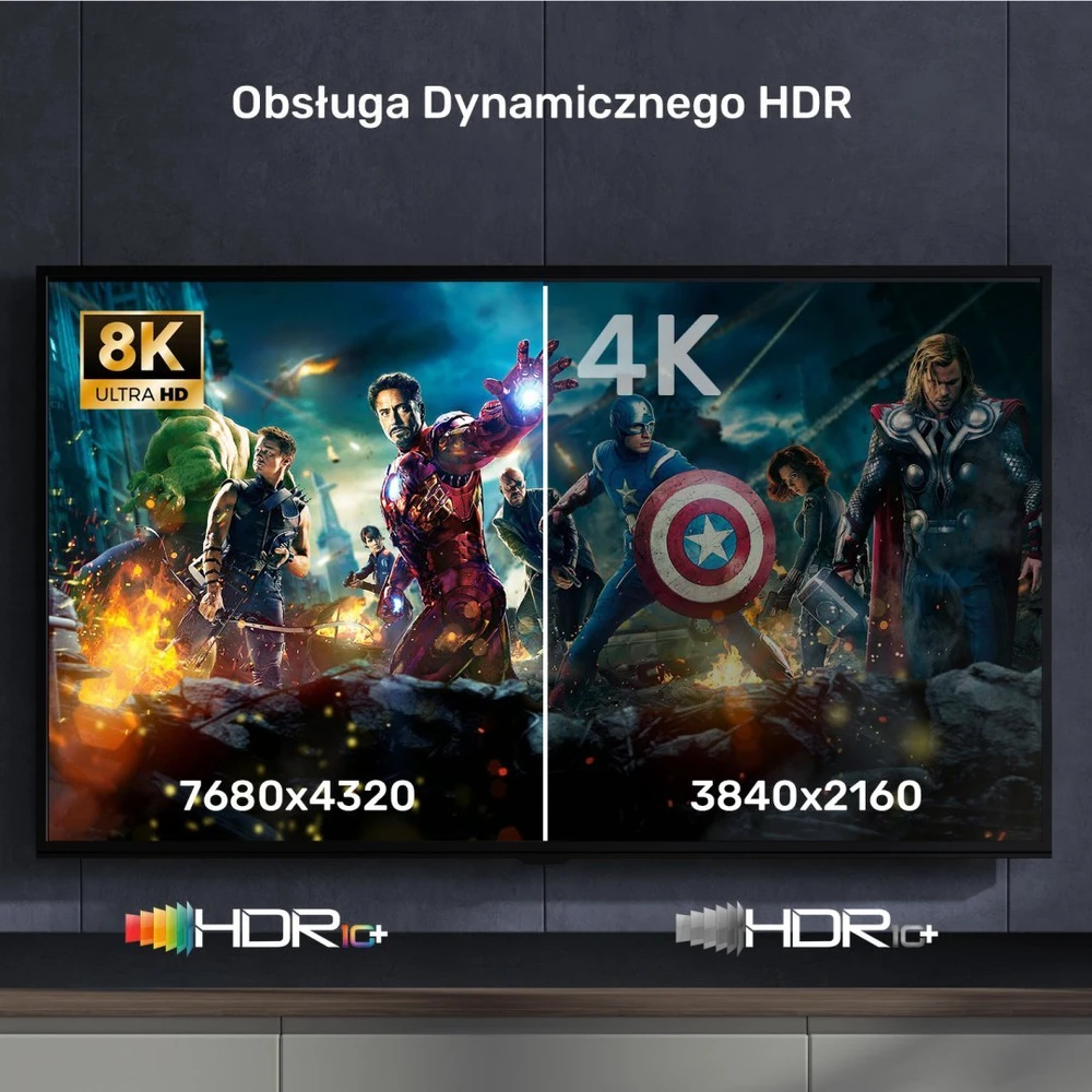 Unitek HDMI 2.1 8K 60Hz laidas, juodas, 2m