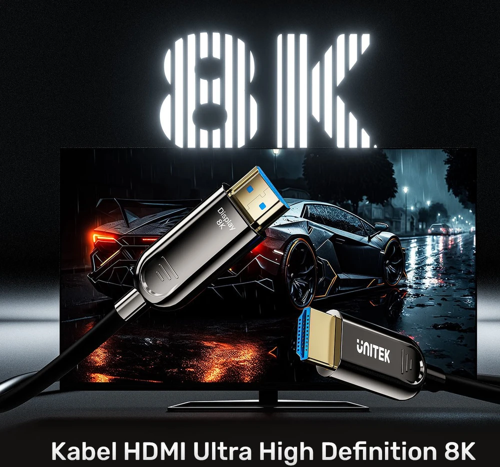 Unitek HDMI 2.1 AOC optinis kabelis 8K 120Hz 3m