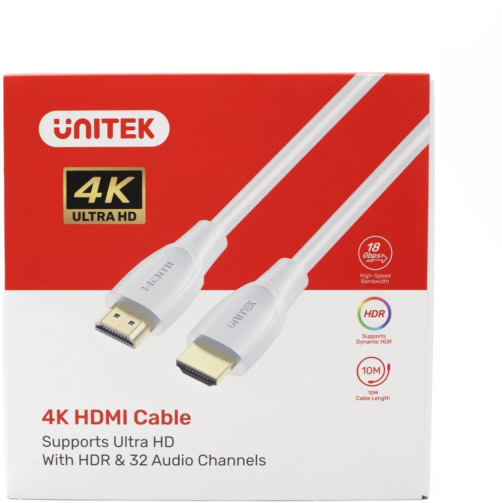 Unitek HDMI 2.0 4K kabelis baltas 3m