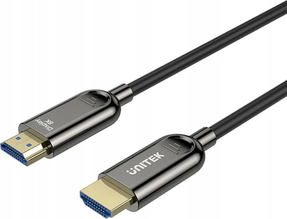 Unitek 8K HDMI 2.1 optinis laidas su metalinėmis jungtimis