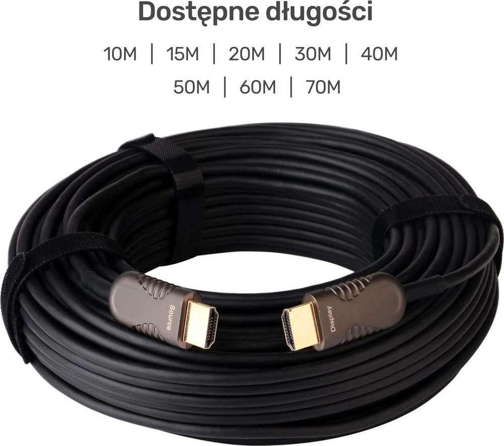 UNITEK Y-C1034BK HDMI v2.0 M/M 60m Fiber Optical juodas
