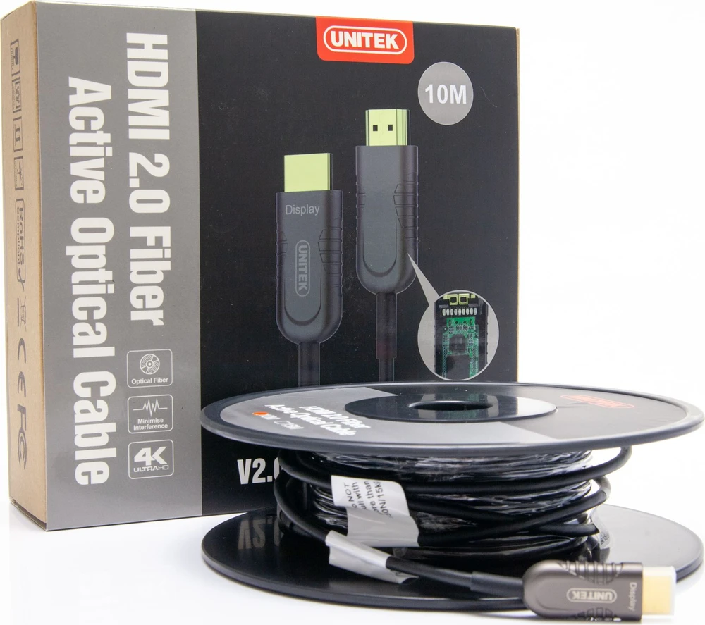 UNITEK Y-C1034BK HDMI v2.0 M/M 60m Fiber Optical juodas