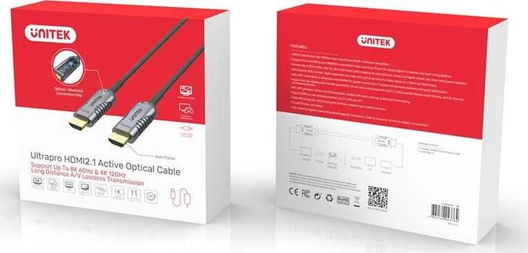 UNITEK C11035DGY optinis kabelis HDMI 2.1 AOC 8K 120Hz 70m