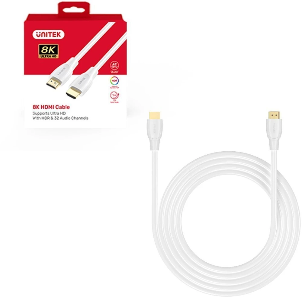 Unitek HDMI 2.1 8K HDR balta 7m