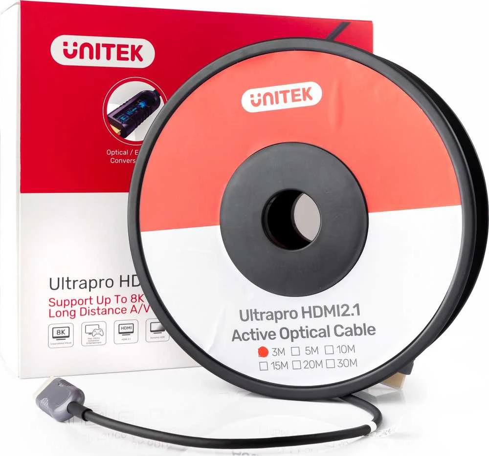 UNITEK C11055DGY optinis kabelis HDMI 2.1 AOC 8K 120Hz 80m