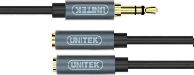 UNITEK Y-C956ABK Unitek Cable miniJack 3,5mm (M) - 2x 3,5mm (F) Y-C956ABK
