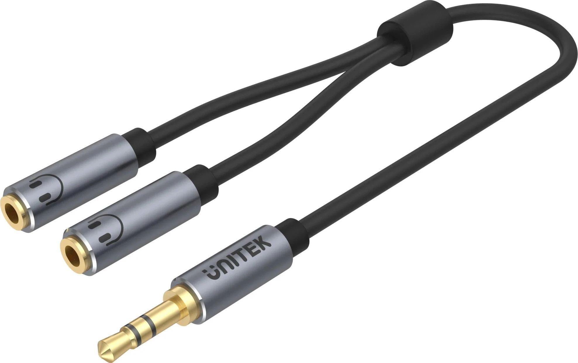 UNITEK Y-C956ABK Unitek Cable miniJack 3,5mm (M) - 2x 3,5mm (F) Y-C956ABK
