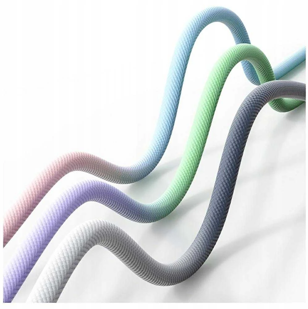 Kabelis USAMS Bicolor Series SJ757 PD 30W USB-C/Lightning 1.2m žalias and violetinė