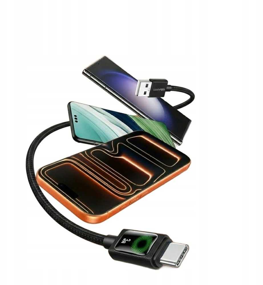 Kabelis USAMS U92 18W USB-C to USB-A 1.2m juodos spalvos