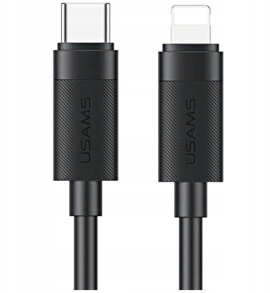 Kabelis USAMS U94 30W USB-C į Lightning 1m juodos spalvos