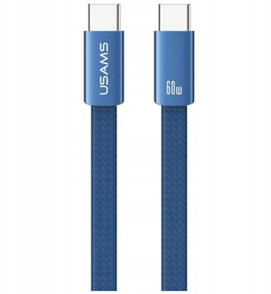 Kabelis USAMS U96 60W USB-C to USB-C 1.2m mėlynas
