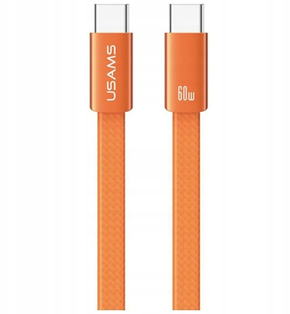 Kabelis USAMS U96 60W USB-C to USB-C 1.2m oranžinės spalvos