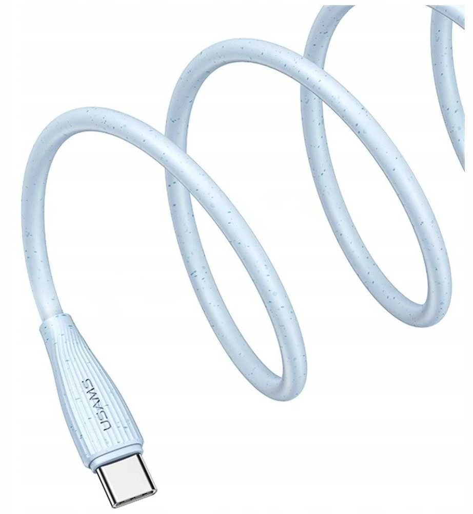 Kabelis USAMS Žalias Series SJ714 18W 3A USB-A to USB-C 1m rožinės spalvos
