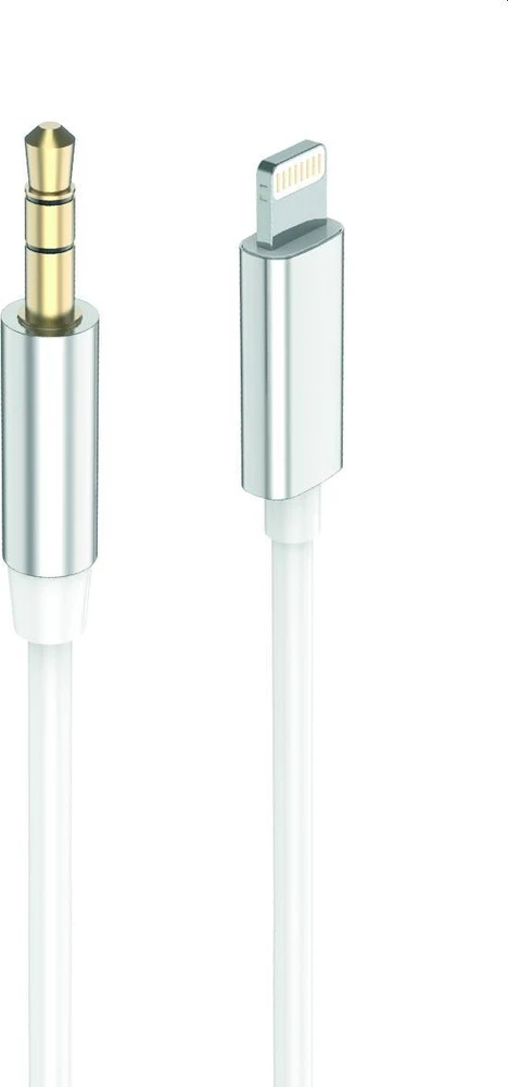 USB 2GO AUX/MP3 laidas „Lightning“ įrenginiams, 100 cm, Baltas (797218)