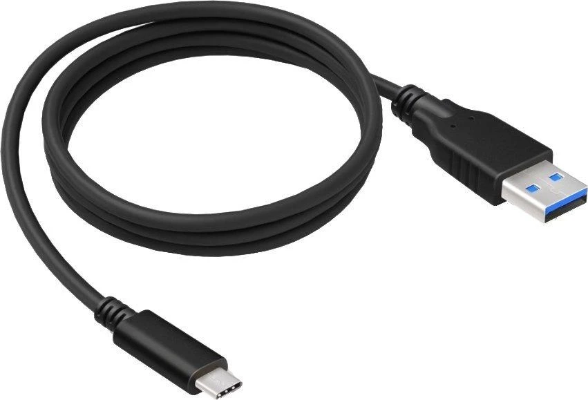 Kabelis USB 2GO USB-A - USB-C 1 m Juodas (795731)