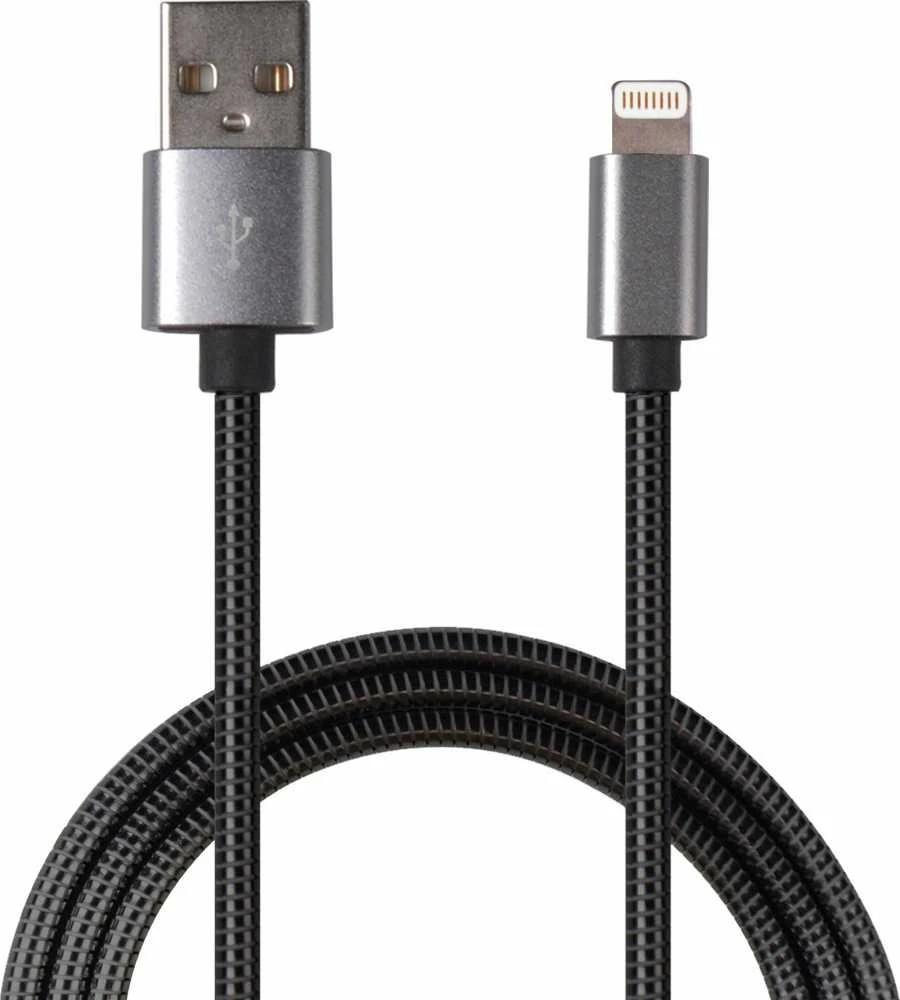 Kabelis USB 2GO Lightning - USB-B 1 m Pilka (795810)